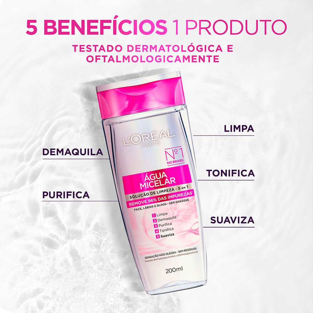 Imagem Água Micelar 200ml | Benefícios | L'Oréal Paris